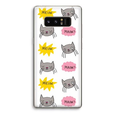Meow: Samsung Galaxy Note 8 Transparant Hoesje