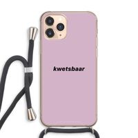 kwetsbaar: iPhone 11 Pro Max Transparant Hoesje met koord kwetsbaar: iPhone 11 Pro Max Transparant Hoesje met koord