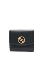 Stella McCartney portefeuille pliant à plaque S-Wave - Noir - thumbnail