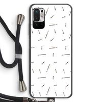 Hipster stripes: Xiaomi Redmi Note 10 5G Transparant Hoesje met koord