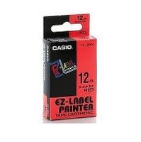 Casio XR-12RD1 Labeltape Tapekleur: Rood Tekstkleur: Zwart 12 mm 8 m