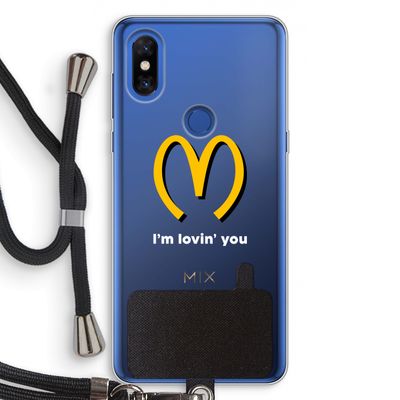 I'm lovin' you: Xiaomi Mi Mix 3 Transparant Hoesje met koord