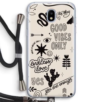 Good vibes: Samsung Galaxy J5 (2017) Transparant Hoesje met koord
