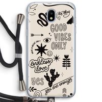 Good vibes: Samsung Galaxy J5 (2017) Transparant Hoesje met koord