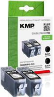 KMP Inktcartridge vervangt Canon PGI-520PGBK Compatibel 2-pack Zwart C72D 1508,0021