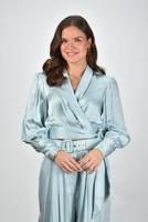 Zimmermann blouse Silk Wrap 4913TS25R light blue