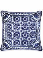 Dolce & Gabbana coussin à motif géométrique - Bleu