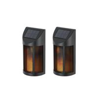 Hyundai Lighting - Luxe solar bollard wandlamp - 2 stuks - thumbnail