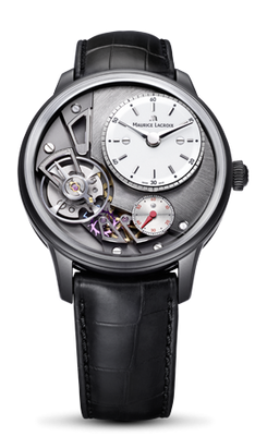 Horlogeband Maurice Lacroix Gravity ML550-000256 Krokodillenleer Zwart