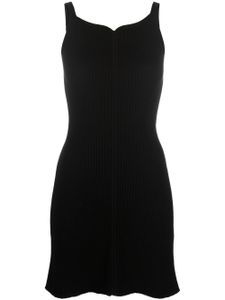 Courrèges robe courte ajustée à encolure cœur - Noir