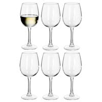 Alessandro Witte Wijnglazen King - 12x stuks - glas - 350 ml - H19 cm
