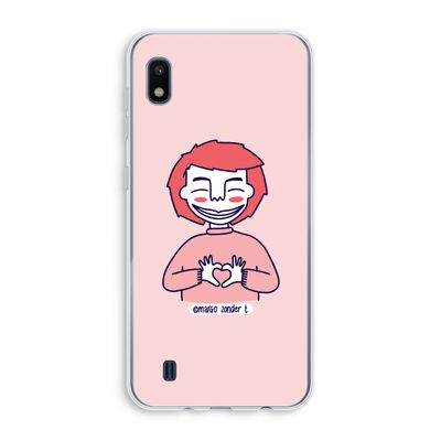 Hartje: Samsung Galaxy A10 Transparant Hoesje
