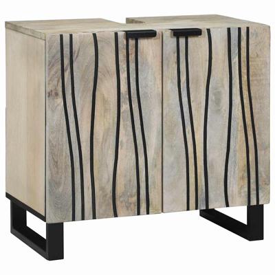 Wastafelkast met plank Bruin en zwart 62 x 33 x 58 cm