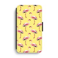 Flamingo's geel: iPhone XS Max Flip Hoesje