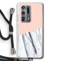 A touch of peach: Huawei P40 Pro Plus Transparant Hoesje met koord