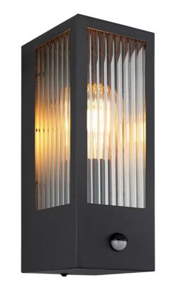 Globo WandlampGundula met sensor geribbeld glas - 31980S