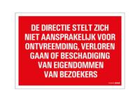 Combi-Bord 23x33 cm De directie stelt zich niet... - Pickup