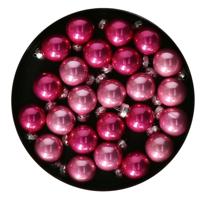 Othmar Decorations Mini kerstballen - 24x stuks - roze tinten - glas - 2,5 cm - kerstversiering Othmar Decorations Mini kerstballen - 24x stuks - roze tinten - glas - 2,5 cm - kerstversiering