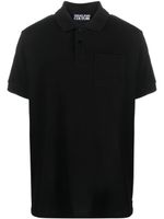 Versace Jeans Couture polo en coton à bande logo - Noir