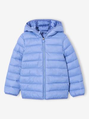 Lichte donsjas met capuchon jongen middenblauw