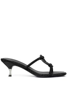 Tory Burch mules Kaia 55 mm à ornements en cristal - Noir