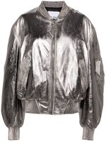 The Attico veste bomber Anja à effet métallisé - Argent