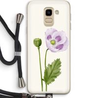 Purple poppy: Samsung Galaxy J6 (2018) Transparant Hoesje met koord