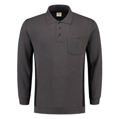 Tricorp polosweater Bi-Color - Workwear - 302001 - donkergrijs/zwart - maat L