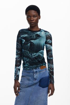 Lange mouwen T-shirt schildpadden Botter - BLUE - XL