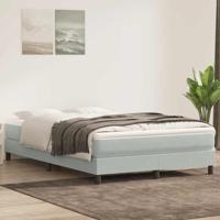 Boxspring met matras fluweel lichtgrijs 160x210 cm