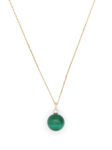 Mateo collier Dot en or 14ct serti de diamants et de malachite