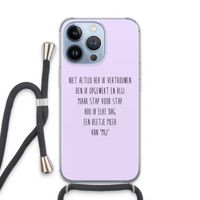 Zelfvertrouwen: iPhone 13 Pro Transparant Hoesje met koord
