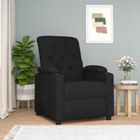 Fauteuil verstelbaar stof zwart