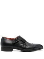 Santoni chaussures en cuir à double boucles - Noir