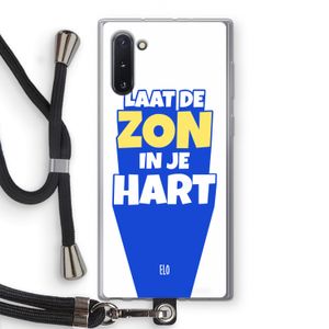 Laat de zon in je hart: Samsung Galaxy Note 10 Transparant Hoesje met koord