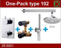 One-Pack Inbouwthermostaatset Type 102 Chr (20Cm)