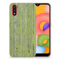 Samsung Galaxy A01 | Bumper Hoesje | Green Wood
