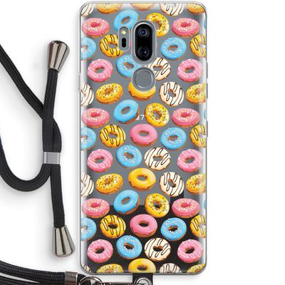 Pink donuts: LG G7 Thinq Transparant Hoesje met koord
