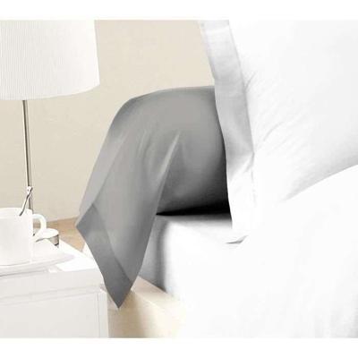 LOVELY HOME Set van 2 100% katoen 85x185 cm lichtgrijze kussenslopen
