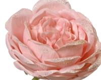 Roos polyester d9.5h57 cm roze kerst Everlands - Everlands