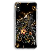 Huilende Wolf: iPhone XS Max Transparant Hoesje