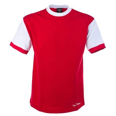 TOFFS - Klassiek Retro Voetbalshirtshirt - Rood/Wit