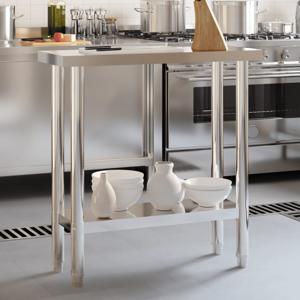 VidaXL Keukenwerktafel 82,5x30x85 cm roestvrij staal