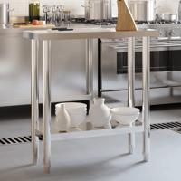 VidaXL Keukenwerktafel 82,5x30x85 cm roestvrij staal