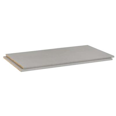 Leen Bakker - Legplankenset Dex (2 Stuks) - 87 Cm - Spaanplaat - Grijs