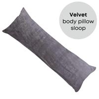 PandaHug Velvet Body Pillow Kussensloop Antraciet (45x145 cm) - thumbnail