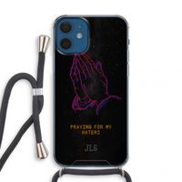 Praying For My Haters: iPhone 12 mini Transparant Hoesje met koord