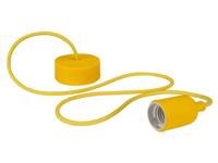 Design lamphouder met textielkabel geel - Velleman
