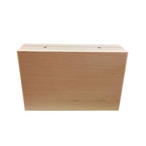 Rechthoekige blanke houten meubelpoot 9 cm