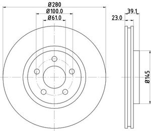 Remschijf Gecoat 50334PRO 8DD355118601